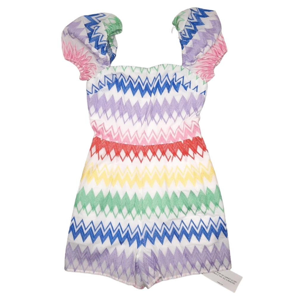 NEW Yumi Kim Jillian Rainbow Romper 100% Cotton Size 0 - Picture 2 of 8